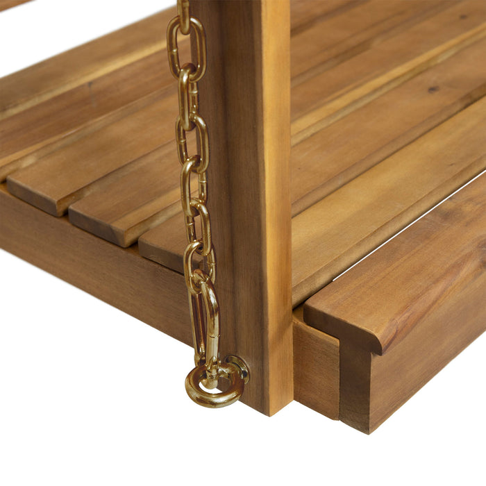 Tambora - Porch Swing Acacia Wood Slat Design