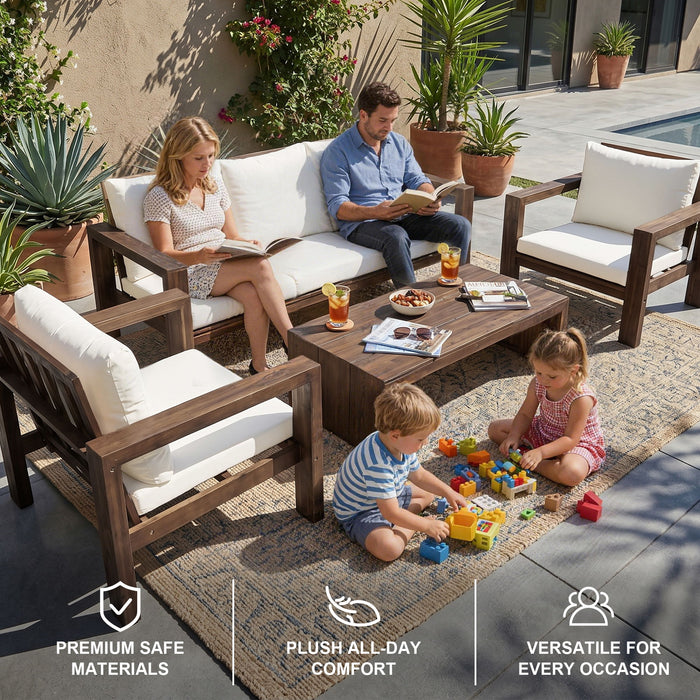 4 Piece Patio Sofa Set