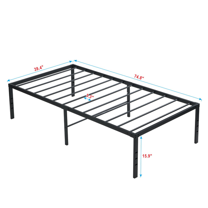 Heavy Duty Metal Bed Frame With Quiet Support