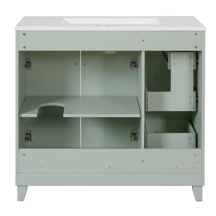 Bathroom Vanity With Sink, Soft Close Doors, Adjustable Shelves