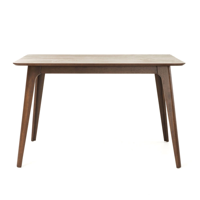 5 Piece Dining Set With Table And Upholstered Chairs - Light Beige / Walnut