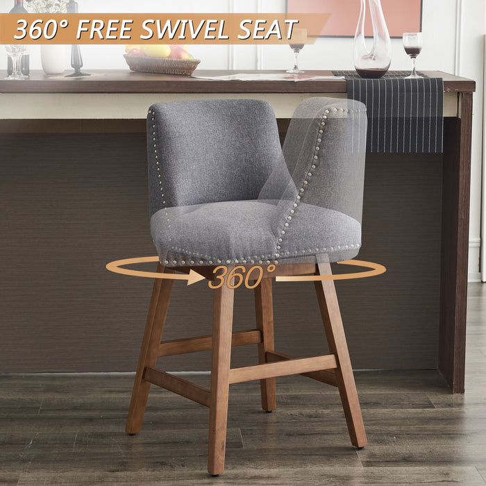 Upholstered Swivel Bar Stool
