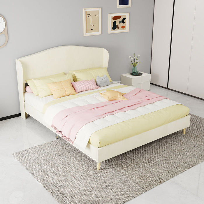 Upholstered Bed, Tufted Headboard, Comfortable Sleep