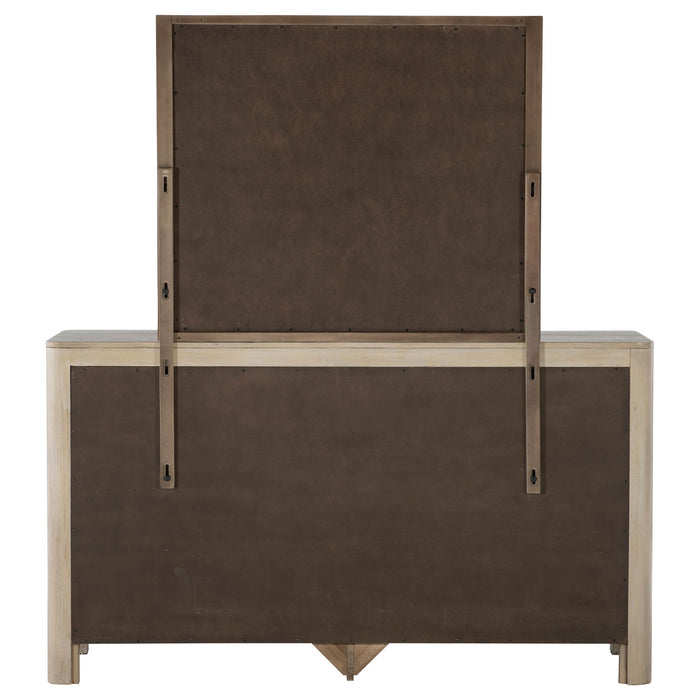 Flores - 9 Drawer Dresser With Mirror - Mango Color