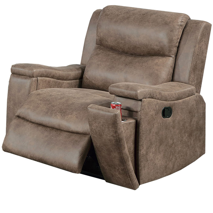 Modern Manual Motion Living Room Set With Hidden Cup Holders
