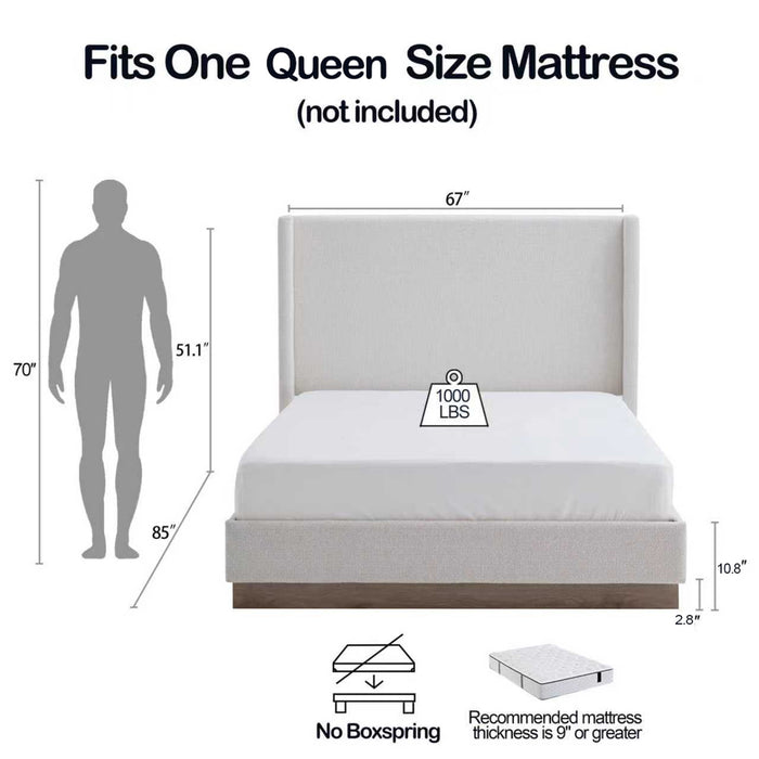 Hale - Upholstered Wingback Bed