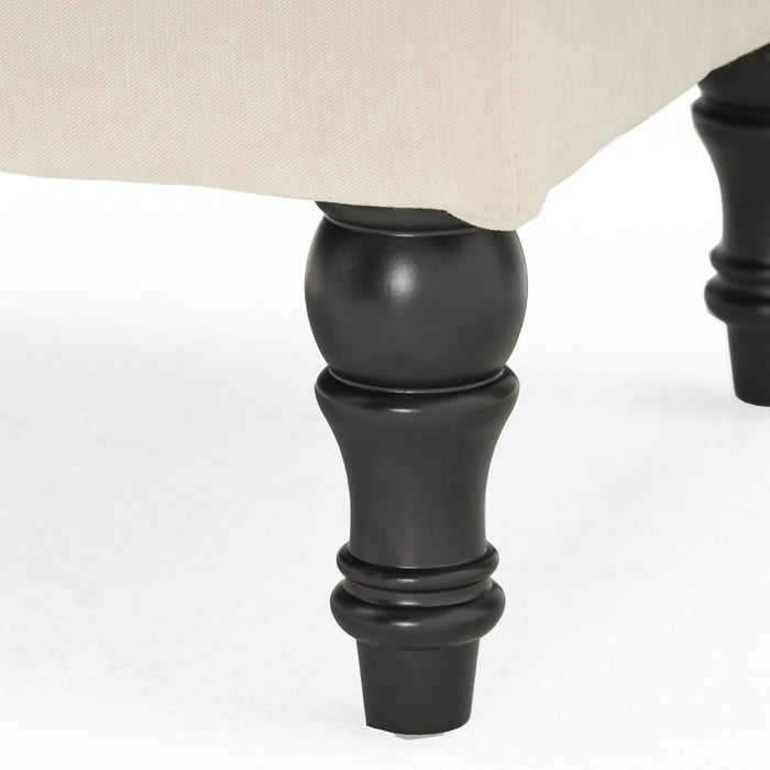 Lofton - Pillow Top Ottoman With Button Tufting - Cream