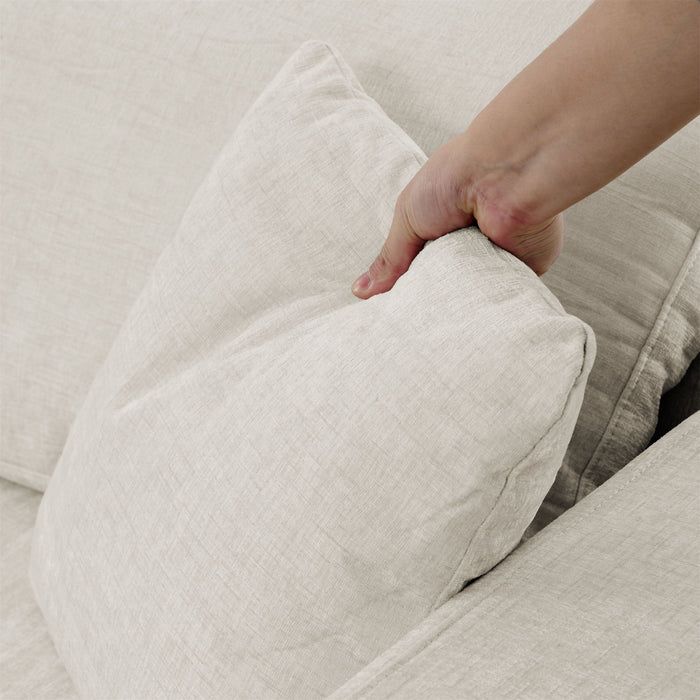 Modern Minimalist Cloud Sectional Couch With Comfy Chaise, U Shaped Modular Sofa