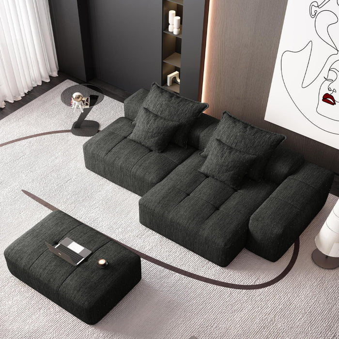 Modern Oversized Diy Combination, Modular Sectional Sofa With Pillows