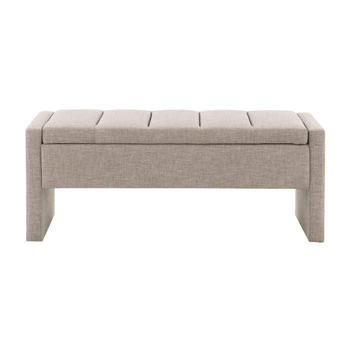 Modern Upholstered Large Bed End Bench With Storage