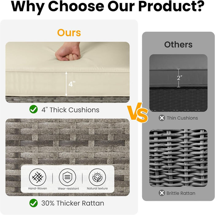 Modern Patio Set With Coffee Table