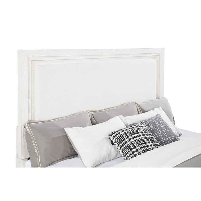 Inverness - Eastern King Panel Bed With Padded Headboard - White