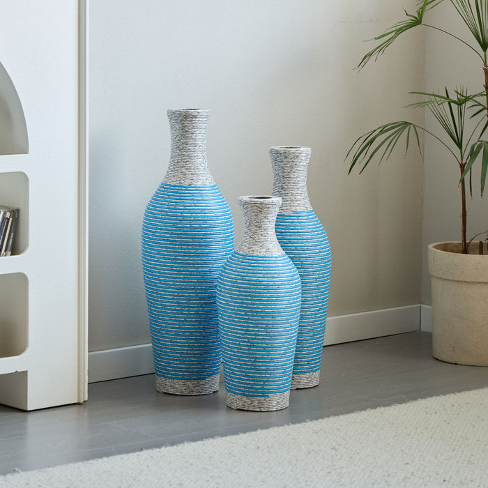 Classic And Neat Floor Vase, High Independent Flower Stand (Set of 3)