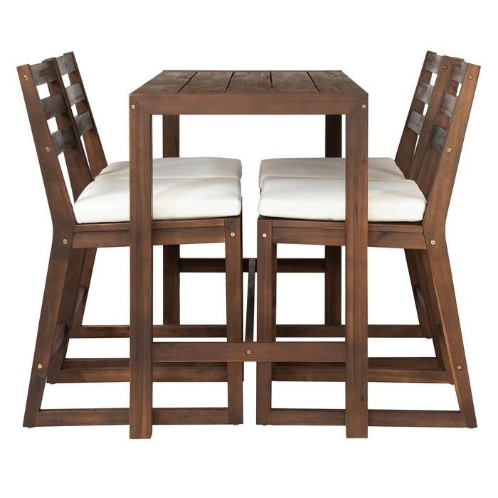 Patio Bar Set With Ergonomic Chairs