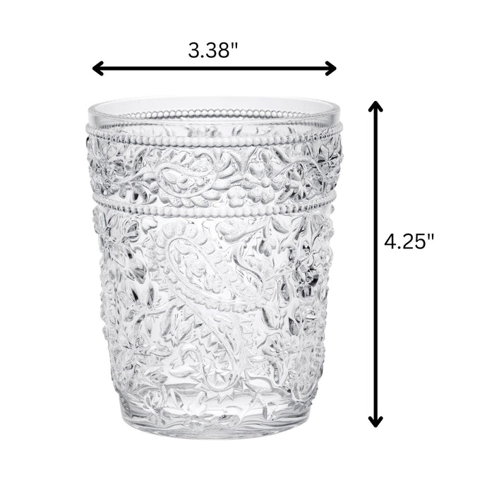 Paisley Acrylic Glasses Drinking (Set of 4)