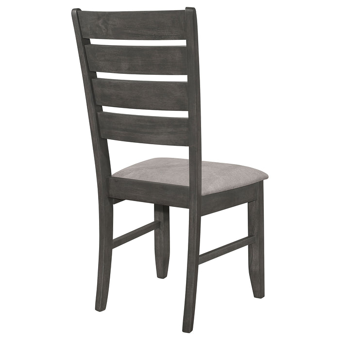 Padded Seat Side Chairs With Tapered Slats (Set of 2)
