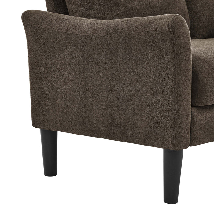 Tufted Loveseat - Dark Brown