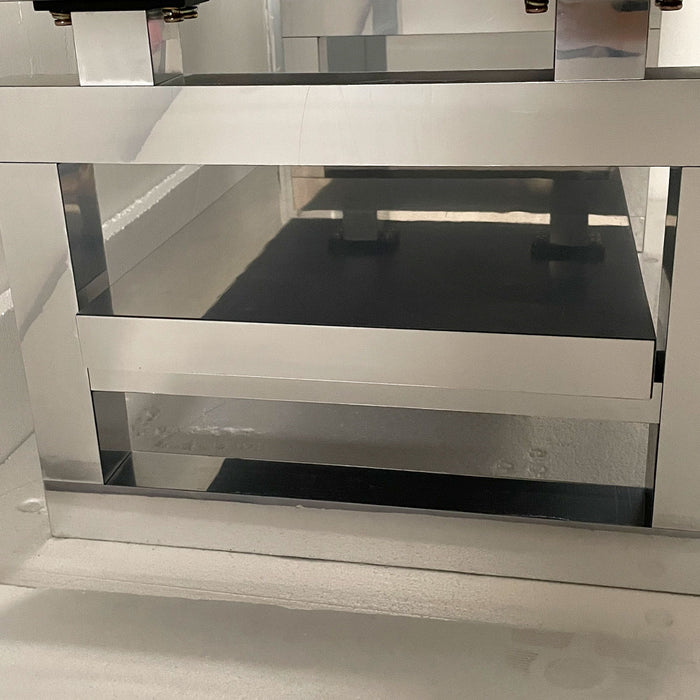 Square Coffee Table For Living Room - Silver
