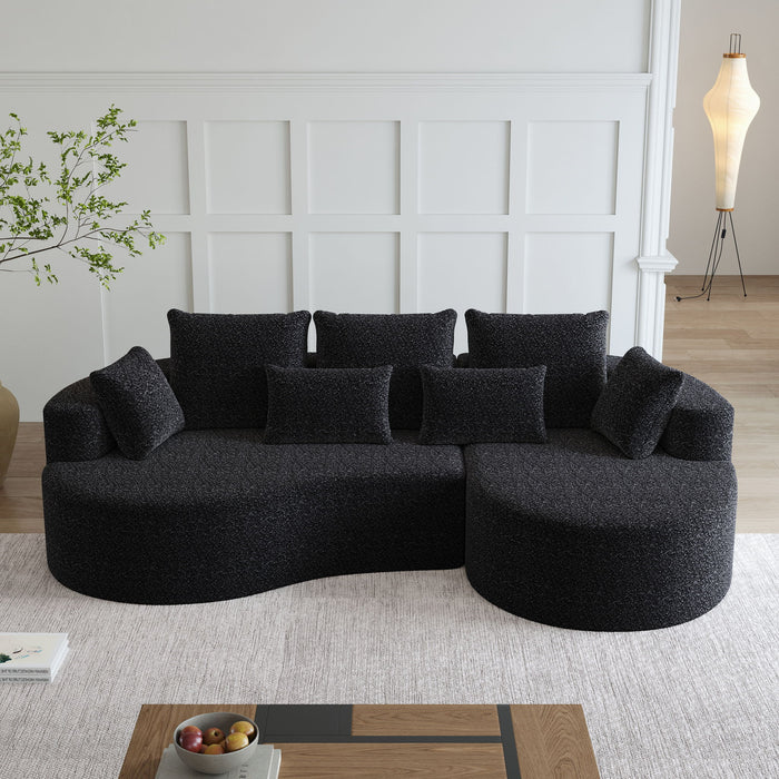 Curved Oversized Sectional Sofa With Extra Deep Seat