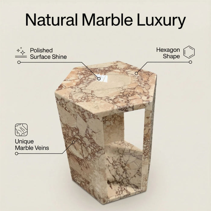 Modern Minimalist Hexagon Side Table