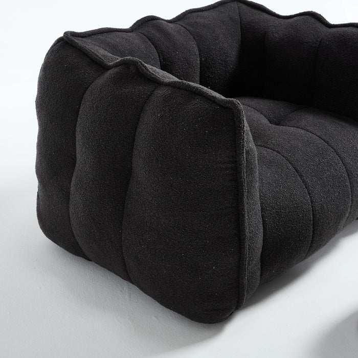 Soft Chenille Bean Bag Chair With High Resilient Foam
