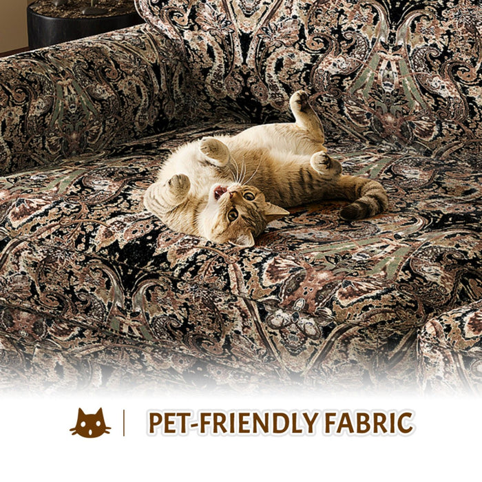 Luxuriously Comfortable Cloud Couch With Elegant Rolled Arms & Pleated Skirt Design