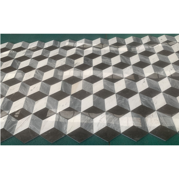 Hexagon Water Tiles For Floor And Wall (Set of 12)