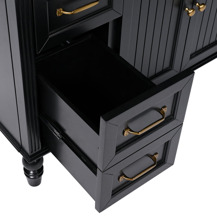 Bathroom Vanity With Sink, 2 Doors 2 Drawers, Freestanding Design