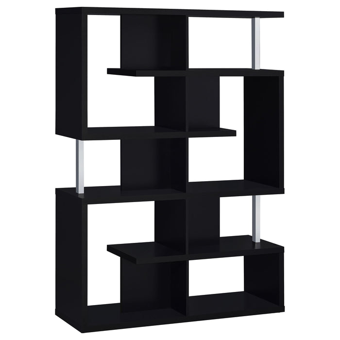 Copper - 5 Shelf Bookshelf Storage Unit - Black