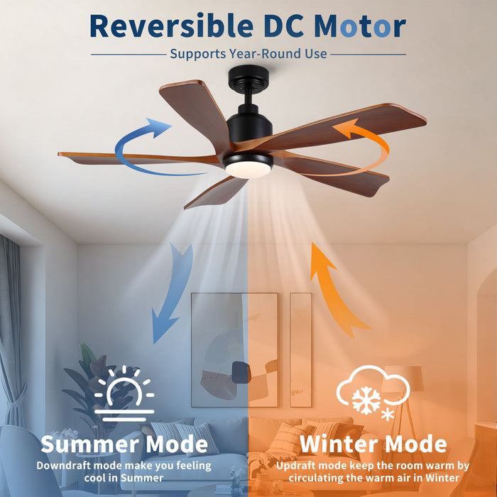 American Farmhouse Ceiling Fan With Light Quiet DC Motor