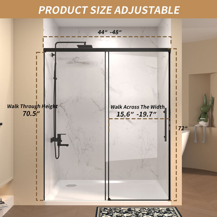 Frameless Single Sliding Shower Door