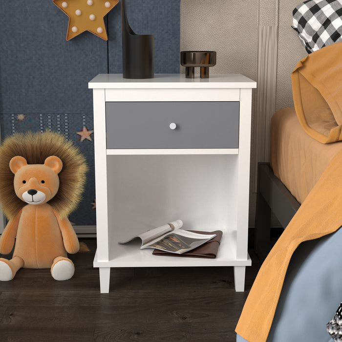 Nightstand With 1 Drawer 1 Shelf