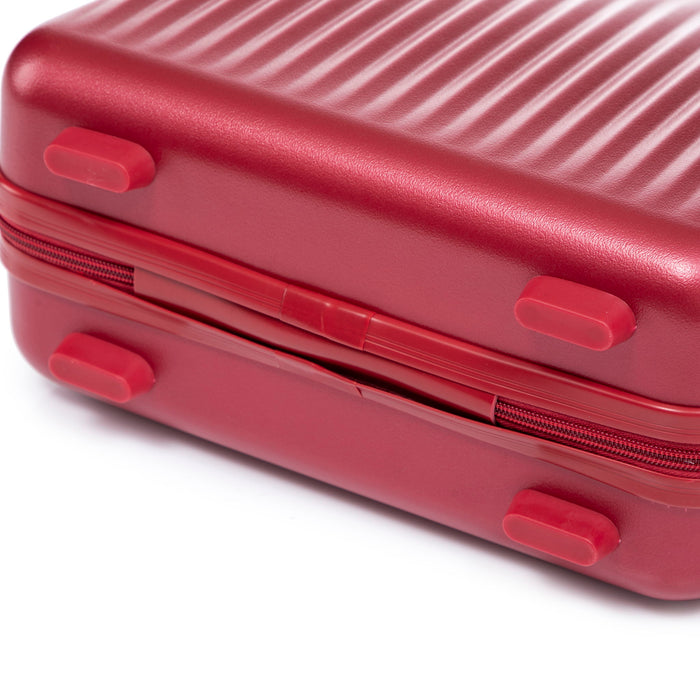 Luggage Set With Cosmetic Case, Combination Lock, Front Opening Design