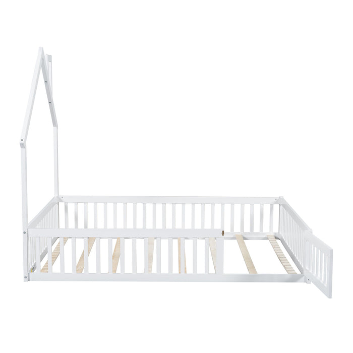 House Platform Bed With Guardrail