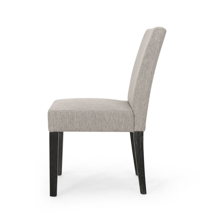 Contemporary Dining Chair With Upholstered Seating And Tapered Legs