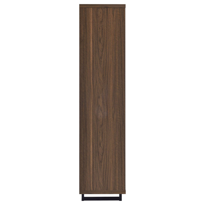 Rodger - 3 Shelf Cabinet Bookcase - Walnut