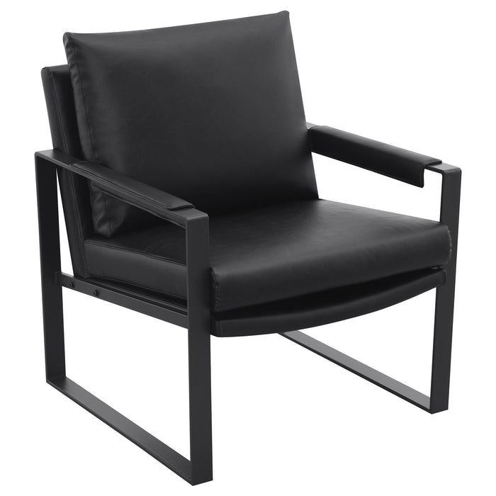 Goldbriar - Upholstered Track Arm Accent Chair - Black
