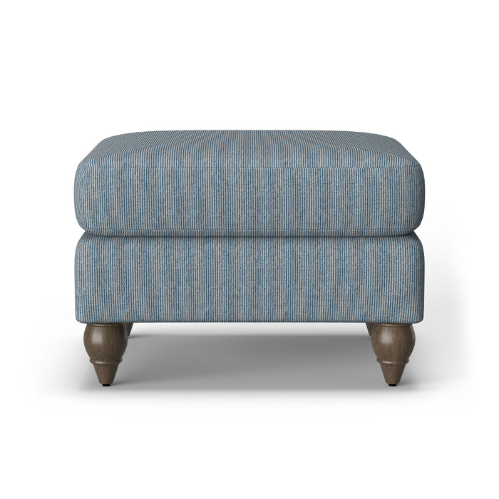 Moxy - Fabric Ottoman, Round Turned Legs