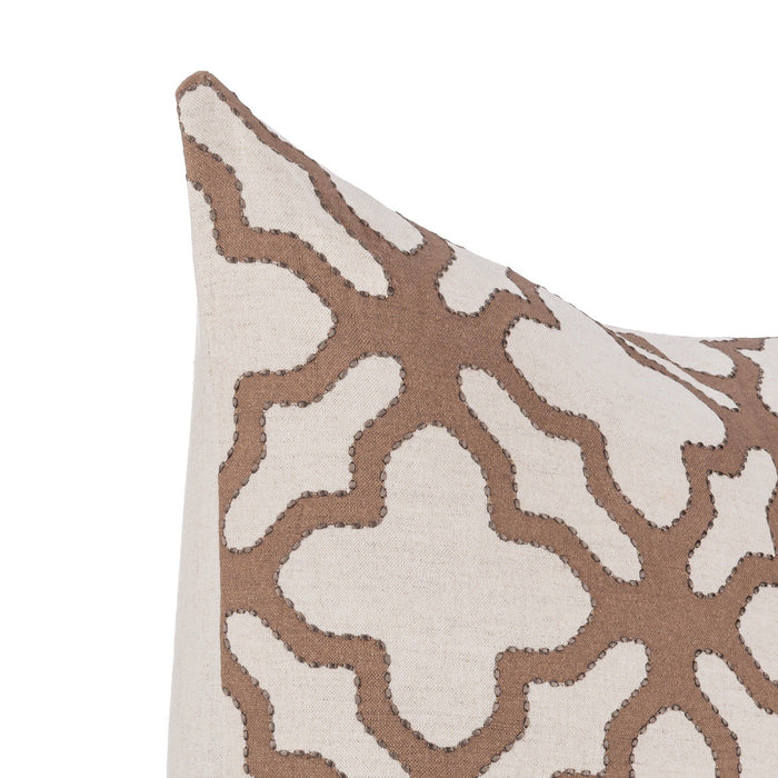 Mullan - 22" x 22"Pillow - Frothed Brown