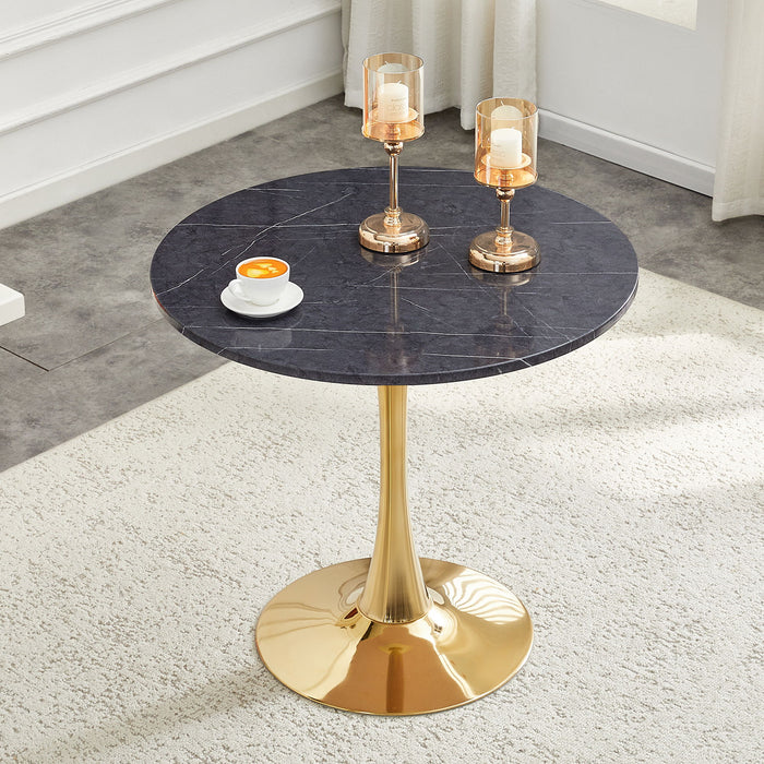 Round Dining Table & Thickened Top For Kitchen