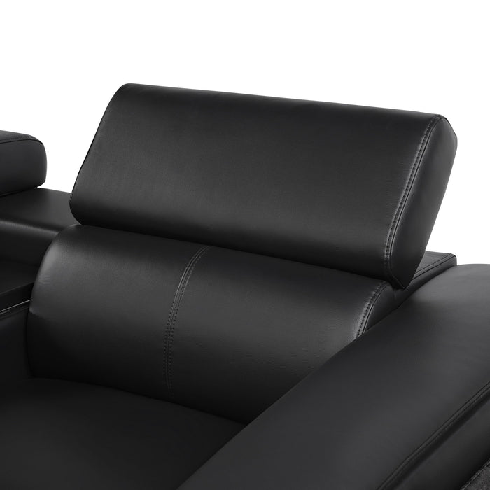 Nova - Sectional With Bluetooth Speaker, LED And Lifting Wine Cabinet