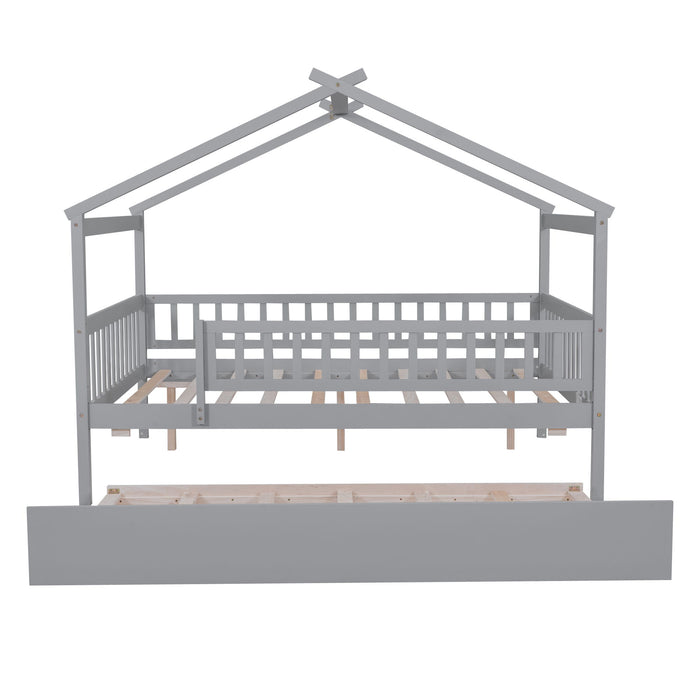 Creativity House Bed With Twin Size Trundle