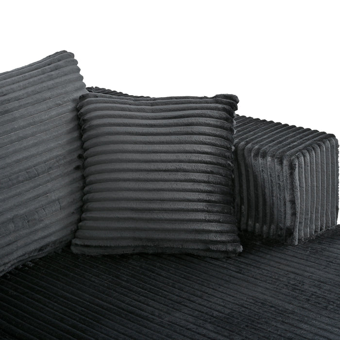 U-Shaped Modular Sectional Sofa With Double Chaise, Oversized Deep Seat For Living Room