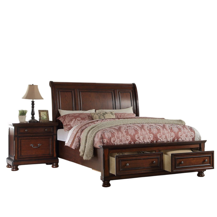 3 Piece Bedroom Set, Bed With 2 Nightstands