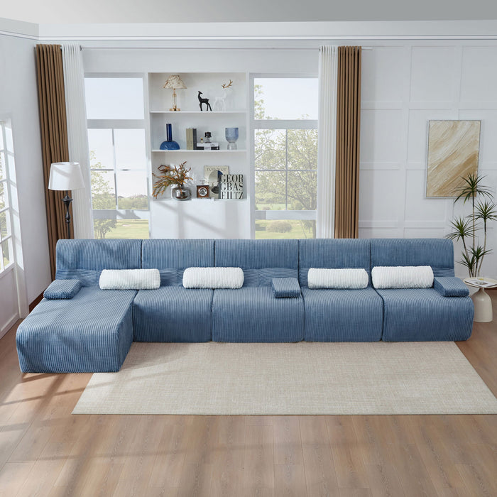 Oversized Sectional Sofa, Living Room Seating With Modular Design
