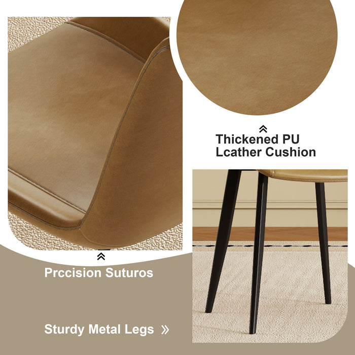 Modern Dining Chair With Carbon Steel Legs