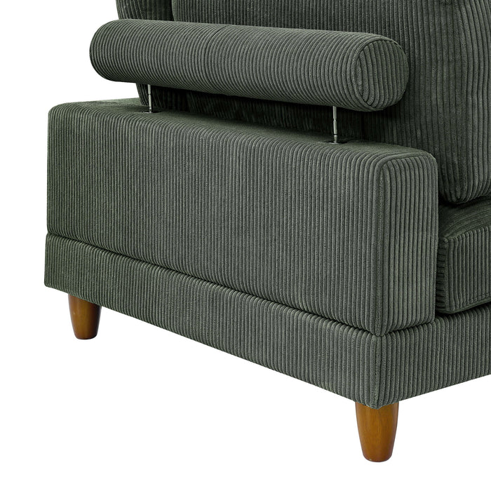 Modern Modular Sectional With Adjustable Back Support