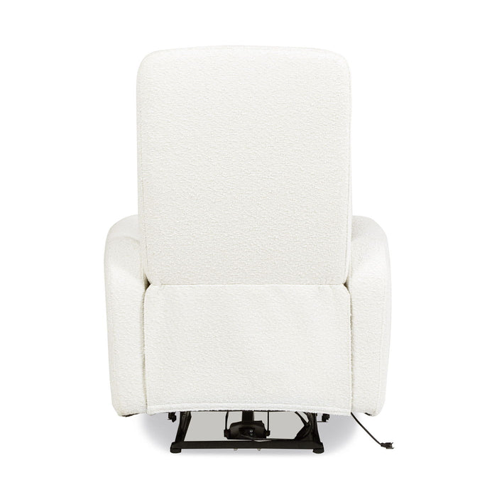 Bloomy - High Back Power Recliner Motion Chair - Chiffon White