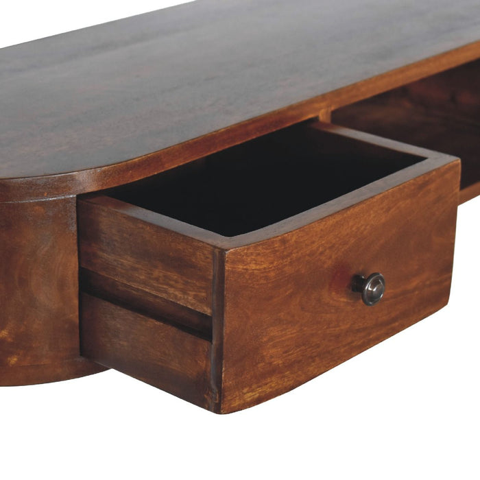 Lunar - 2 Drawer Floating Console - Chestnut