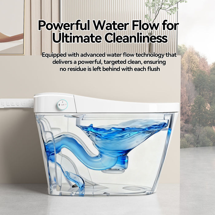Smart Bidet Toilet With Auto Open / Close Seat, Warm Water Wash, Heated Seat, And Wireless Remote Control